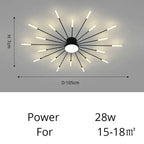 Fan-shaped LED ceiling light Arlo™ Spingar.com