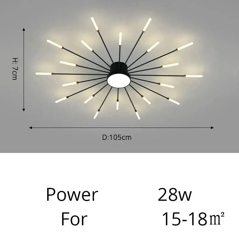 Fan-shaped LED ceiling light Arlo™ Spingar.com