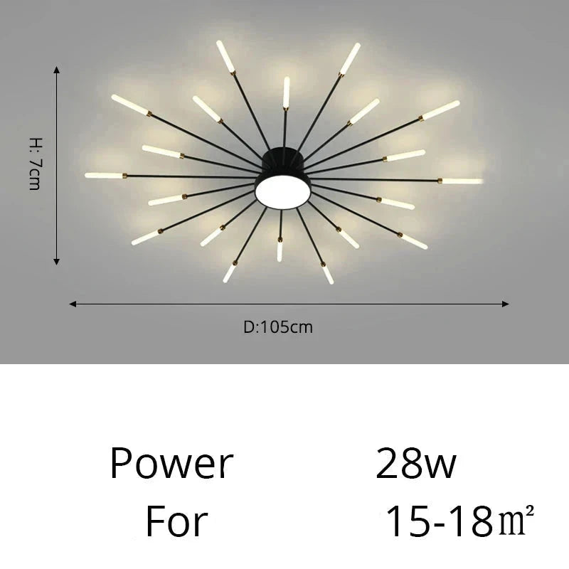 Luxuriöse fächerförmige LED-Deckenleuchte Arlo™