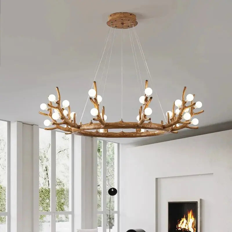 Dane – Rustic Dimmable LED Pendant Light with Tree Branch inspired Design Lampasa.com