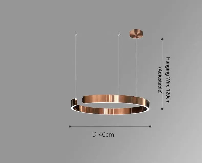Modern Luxury Ring LED Pendant Lamp Alberte SPINGAR.COM
