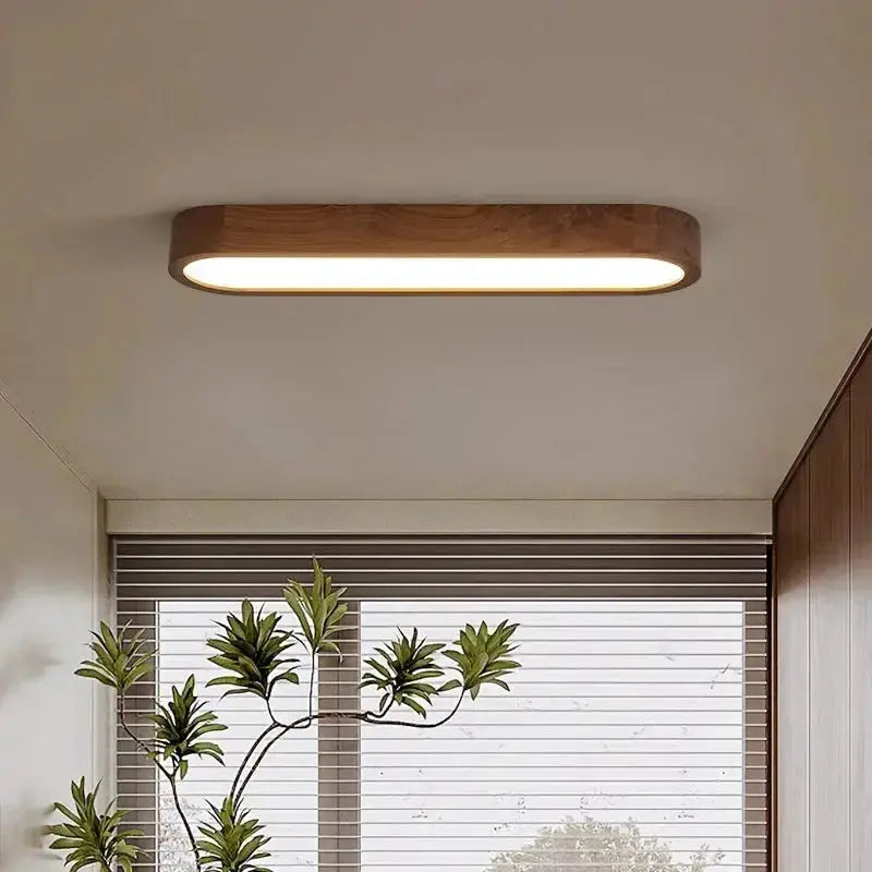 Ivar – Elegant Walnut Color Dimmable LED Ceiling Lamp Lampasa.com