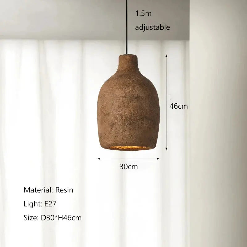 Handmade Japanese Wabi Sabi LED Pendant Lamp Satoko SPINGAR.COM