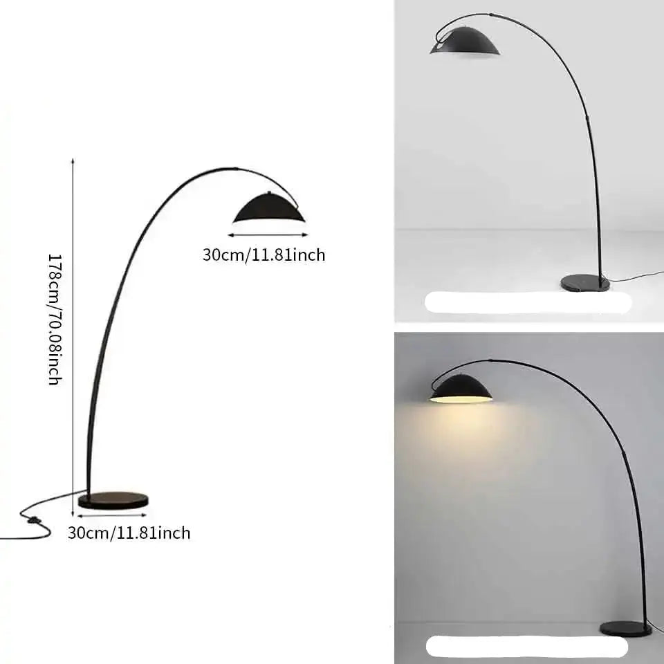 Elvar – Modern Scandinavian Arch LED Floor Lamp Lampasa.com
