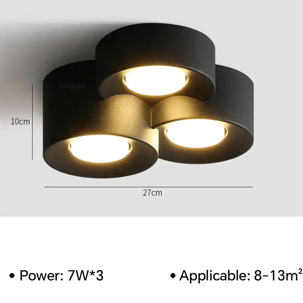 Mare – Modern LED Ceiling Lamp with Adjustable Spotlights for Focused Lighting Kozyled