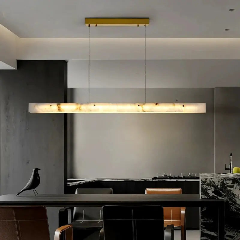 Heimir – Modern Luxury Dimmable LED Pendant Light with Marble Design for Dining Tables and Bars Kozyled.com