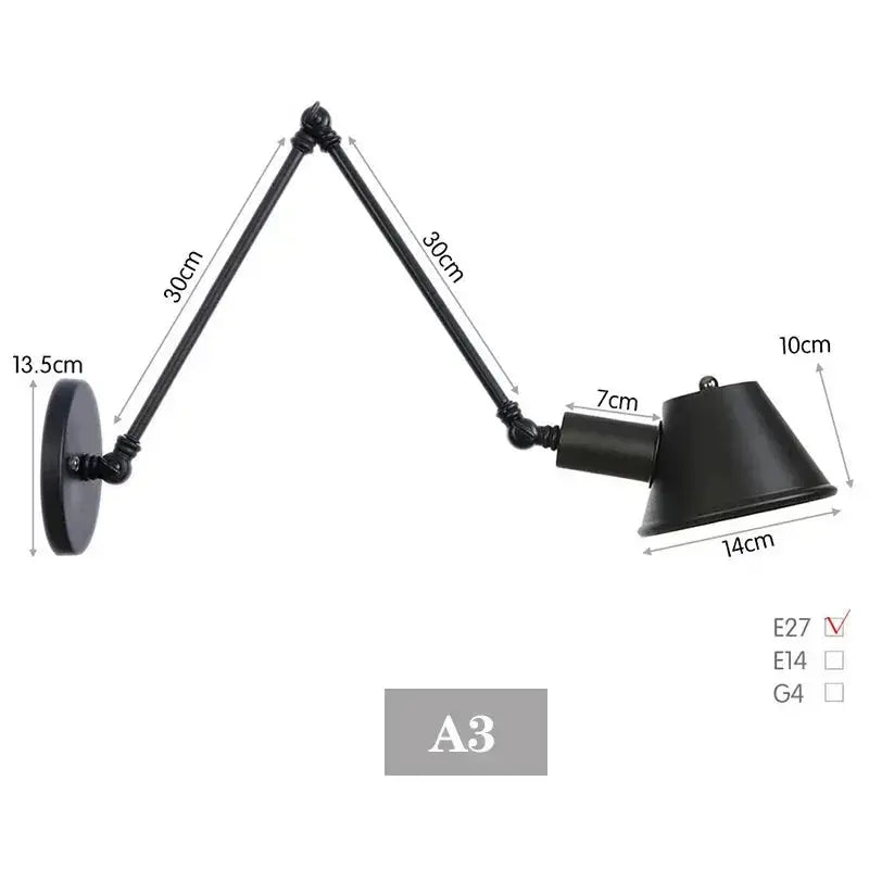 Branson – Modern Rustic LED Wall Light in Black Vintage Finish Lampasa.com