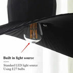 Rayna – Nordic LED Pendant Light with Straw Hat inspired Design Kozyled.com