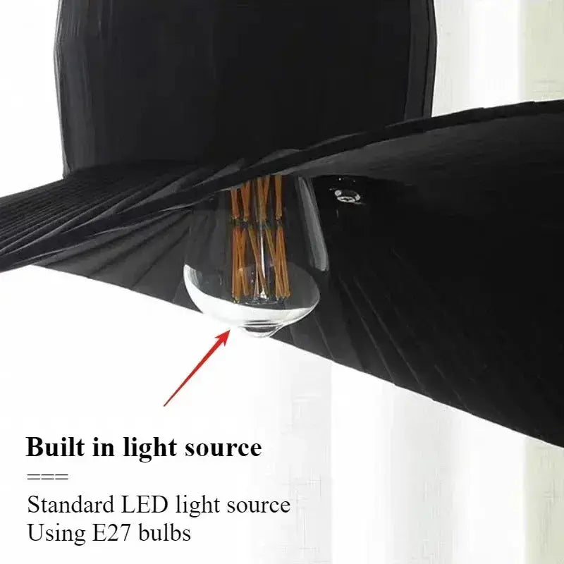 Rayna – Nordic LED Pendant Light with Straw Hat inspired Design Kozyled.com