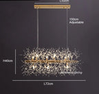 Modern Crystal Dandelion LED Pendant Lamp Oskar SPINGAR.COM