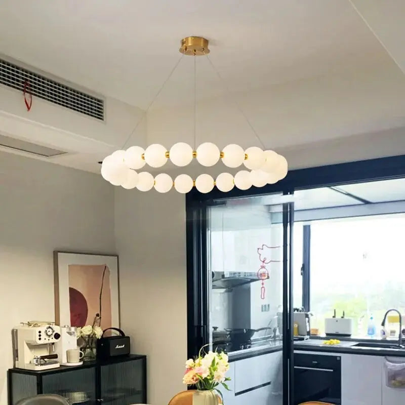 Postmodern Chain-shaped Scandinavian Kitchen Island/ bar LED Lamp Hermann SPINGAR.COM