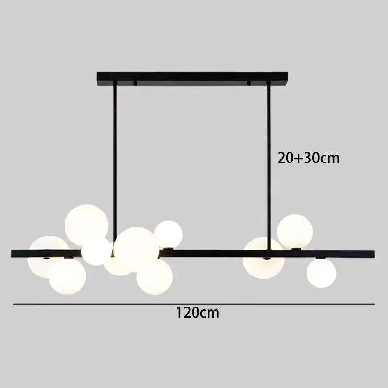 Alvin – Modern LED Pendant Light with Metal and Glass Design for Dining Tables and Bars Kozyled.com