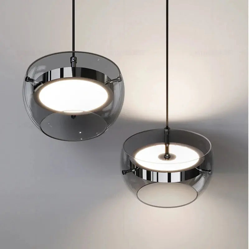 Haakon – Modern Smoked Glass LED Pendant Light for Dining Tables and Bars Kozyled.com