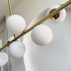 Malin – Scandinavian Frosted Glass Dining Table dimmable LED Pendant Lamp Lampasa.com
