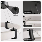 Hjalmar – LED Pendant Light with Elegant Marble Look Finish Lampasa.com
