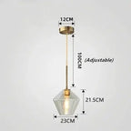 Orya – Artistic Modern Amber Glass LED Pendant Lamp Lampasa.com