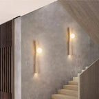 Japandi Travertine Long LED Wall Sconce – Sorell lampasa.com