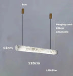 Hasteinn – Dimmable LED Pendant Light with Creative Marble Tube Design for Dining Tables and Bars Kozyled.com