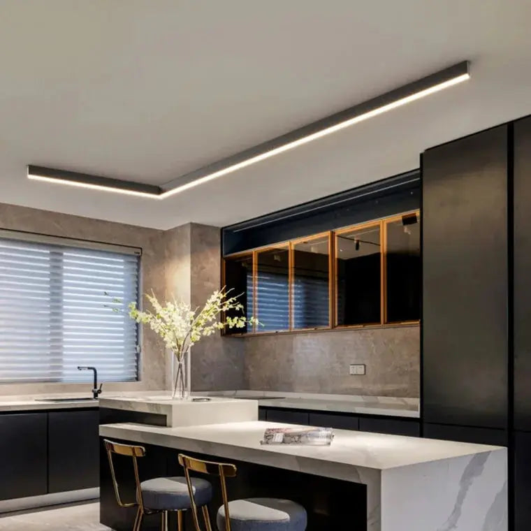 Asta – Modern Minimalist Long Beam LED Ceiling Lamp for Sleek Lighting Kozyled