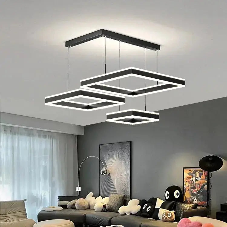 Zerel – Scandinavian Elegant Modern Square Dimmable LED Pendant Lamp Lampasa.com