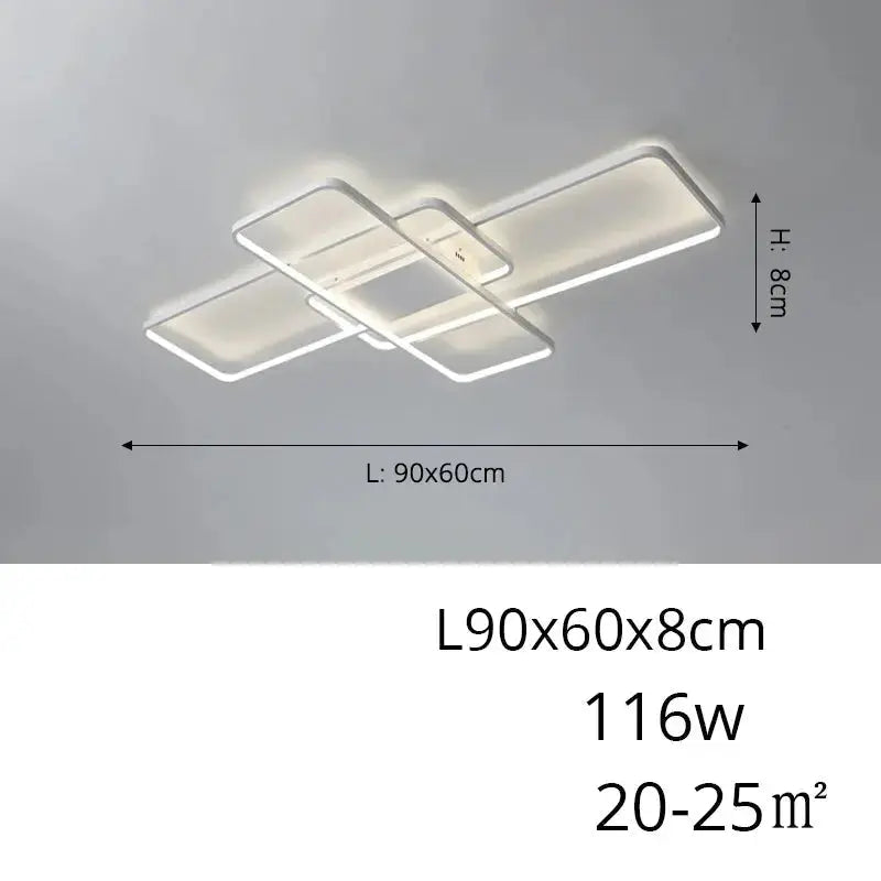 Nivrel – Modern Geometric Dimmable LED Ceiling Lamp Lampasa.com