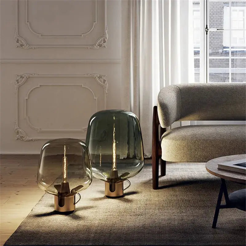 Jens – Modern Italian Blown Glass LED Table Lamp with Sleek Design Kozyled