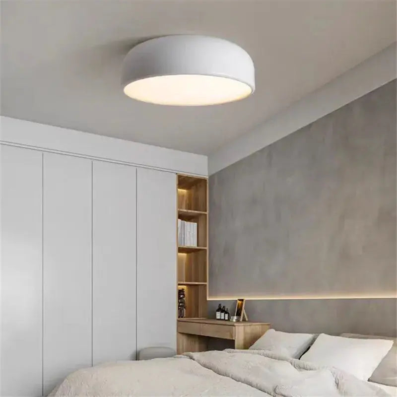 Norella – Modern Aluminum Pan-Style Ceiling Lamp for Sleek Interiors Kozyled