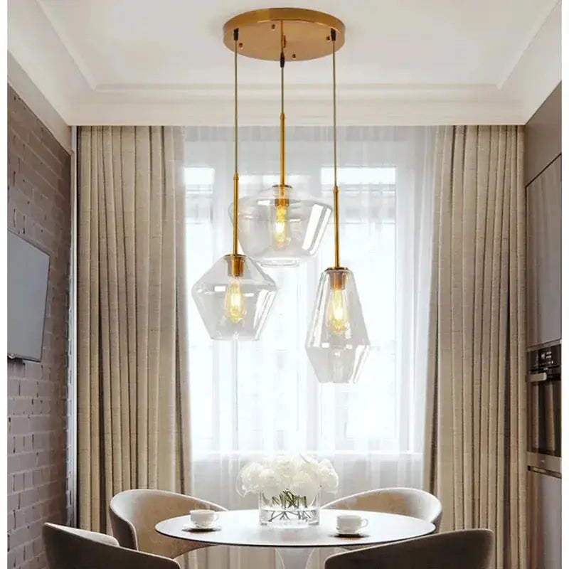 Orya – Artistic Modern Amber Glass LED Pendant Lamp Lampasa.com