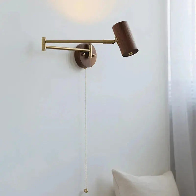 Virean – Modern Wooden Arm Pull Switch LED Wall Lamp Lampasa.com