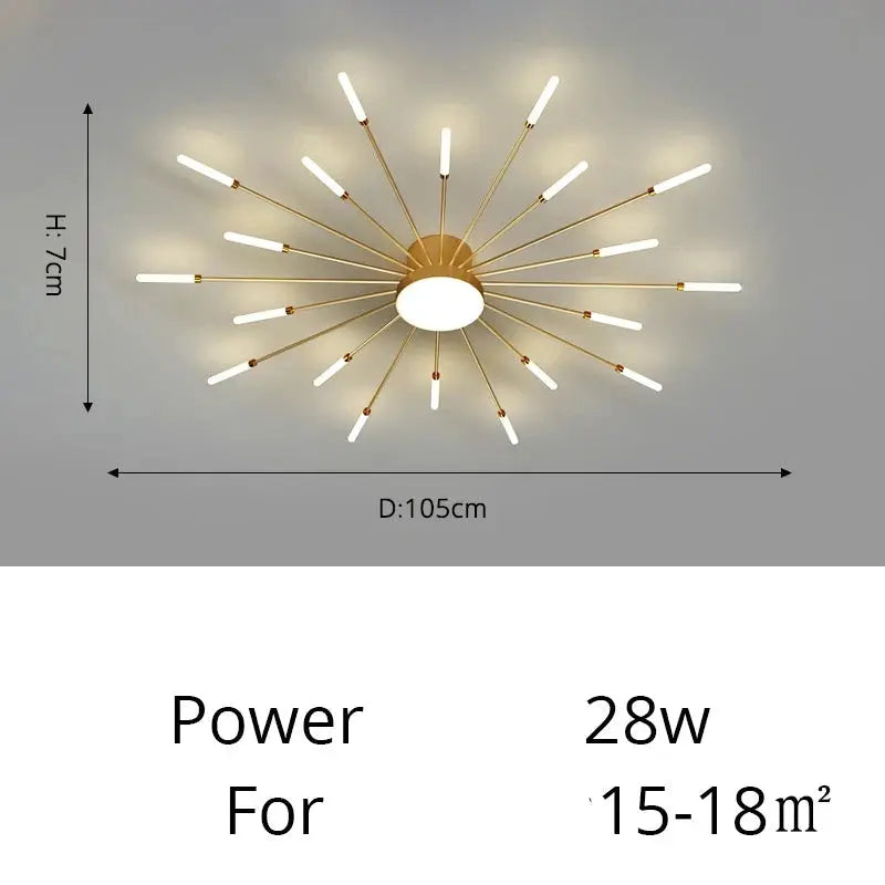 Fan-shaped LED ceiling light Arlo™ Spingar.com