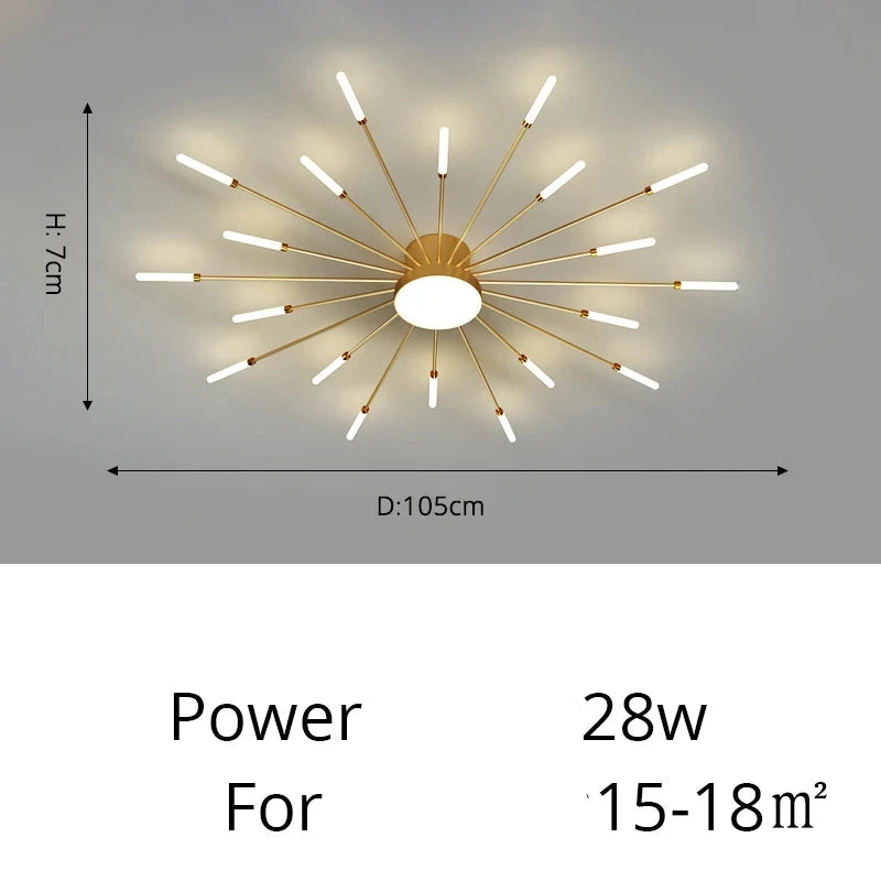 Fan-shaped LED ceiling light Arlo™