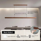Einar (Walnut-Pine Edition) – Dimmable Wooden Sweep Sensor Smart LED Pendant Lamp for Modern Smart Homes Kozyled