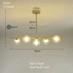 Edvin – Modern Glass Ball LED Pendant Light for Dining Tables and Bars Kozyled.com