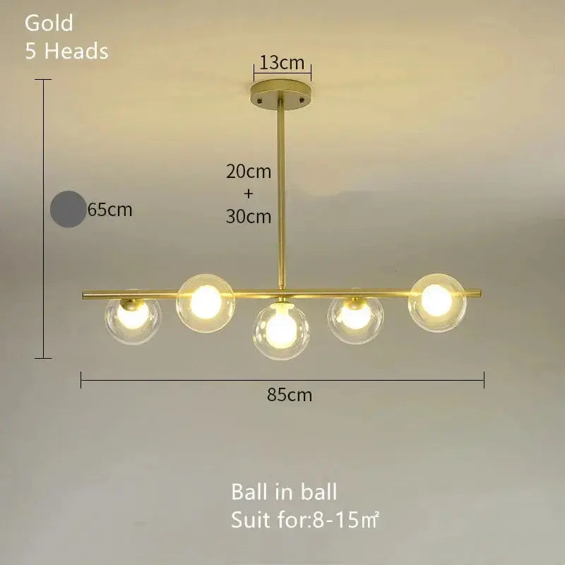 Edvin – Modern Glass Ball LED Pendant Light for Dining Tables and Bars Kozyled.com