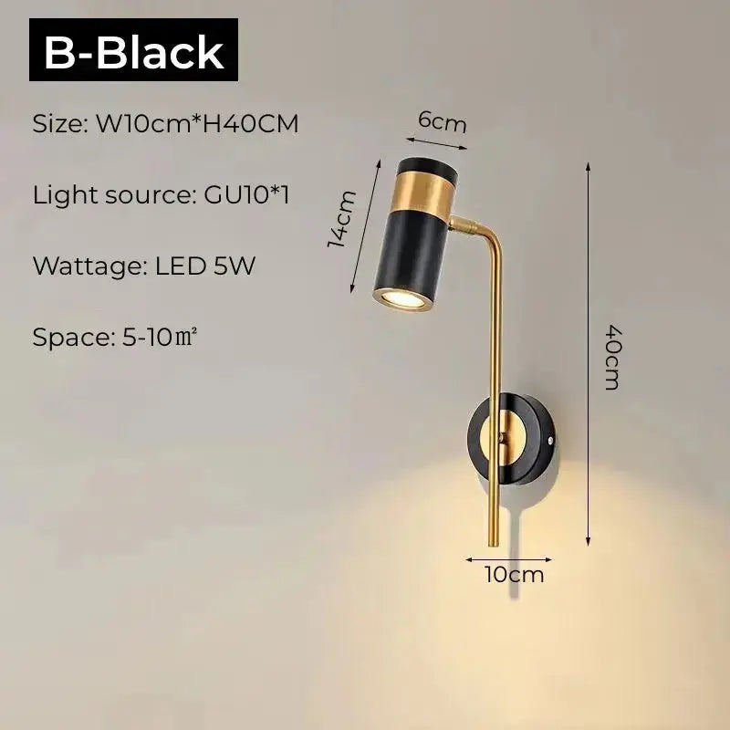 Selvien – Nordic Adjustable LED Bedside Reading Wall Lamp Lampasa.com