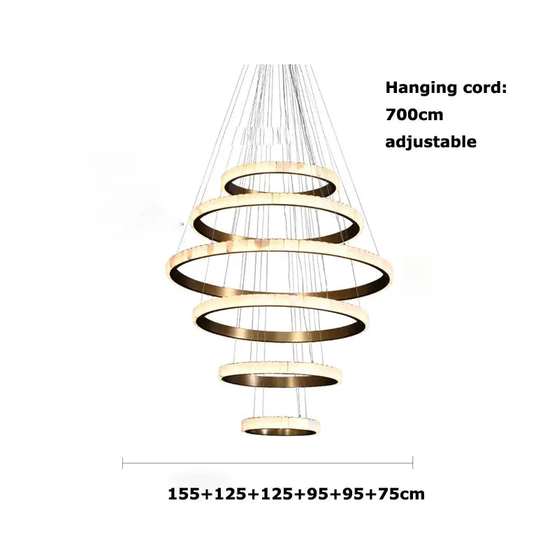 Vimar – Modern Luxury LED Pendant Light with Dimmable Marble Design Lampasa.com