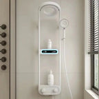 New Design Luxury Thermostatic Smart Rain Shower System with LED light, Digital Display and Swivel Shower Head SPINGAR.COM