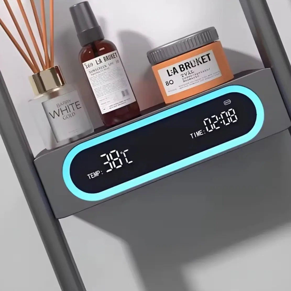 New Design Luxury Thermostatic Smart Rain Shower System with LED light, Digital Display and Swivel Shower Head SPINGAR.COM