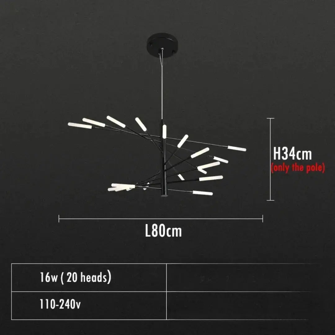 Alexander – Decorative Scandinavian fireworks style Dimmable LED Pendant Lamp Lampasa.com