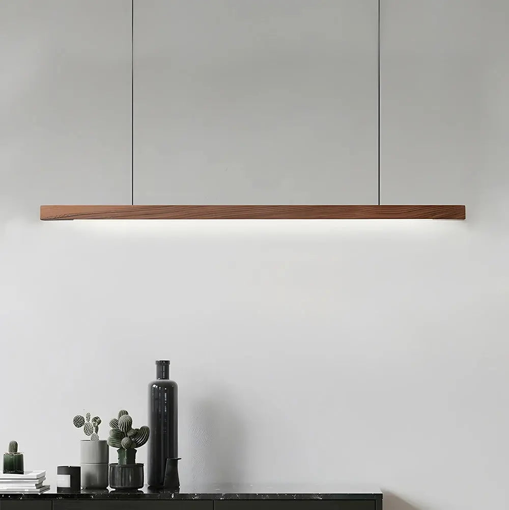 Einar (Walnut-Pine Edition) – Dimmable Wooden Sweep Sensor Smart LED Pendant Lamp for Modern Smart Homes Kozyled