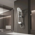 New Design Luxury Thermostatic Smart Rain Shower System with LED light, Digital Display and Swivel Shower Head SPINGAR.COM