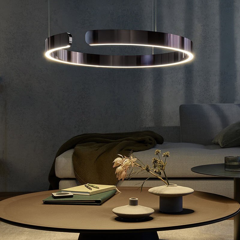 Moderne Luxus-LED-Ring-Pendelleuchte Alberte