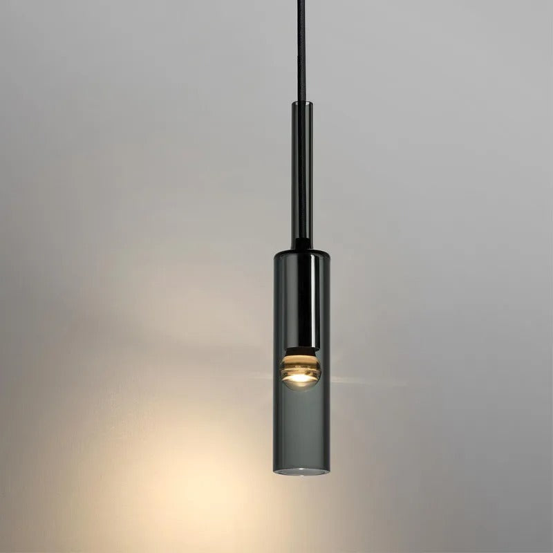Modern Smokey Long Glass Ambiance LED Pendant lamp Nea