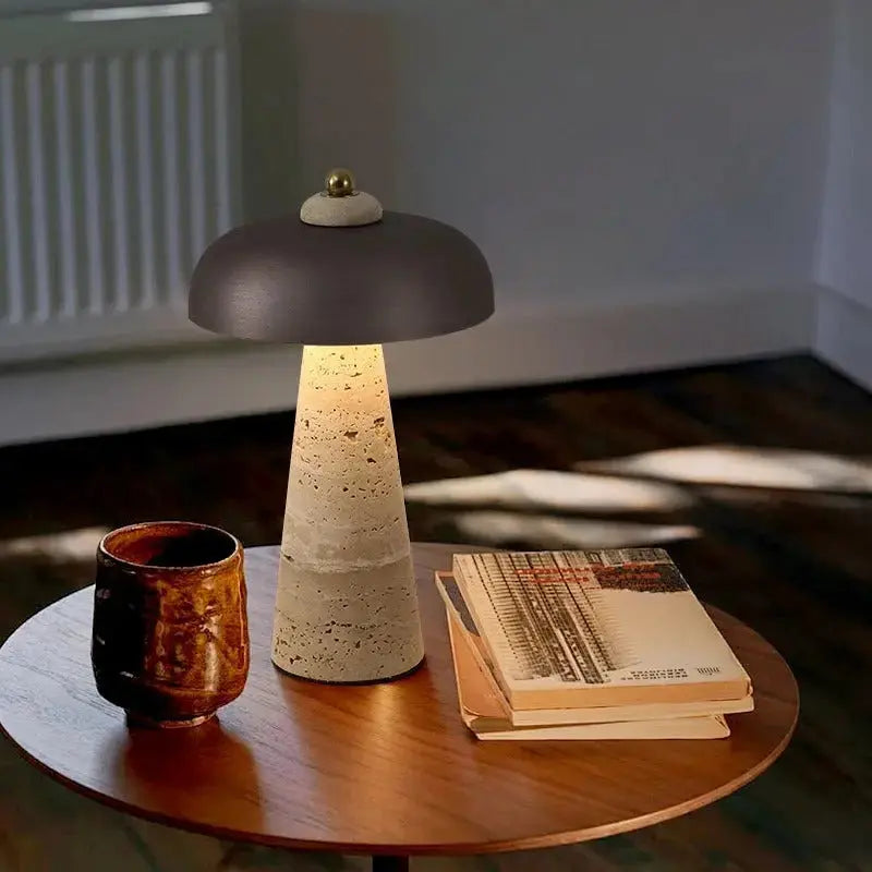 Rechargeable Yellow Cave Stone LED Table Lamp - Jorid Lampasa.com