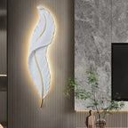 Dimmable Nordic Luxury Feather LED Wall Lamp Faddey SPINGAR.COM