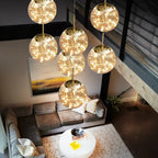 Modern Dimmable LED Spiral Staircase Chandelier Espen SPINGAR.COM