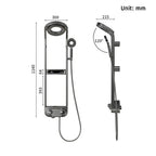 New Design Luxury Thermostatic Smart Rain Shower System with LED light, Digital Display and Swivel Shower Head SPINGAR.COM