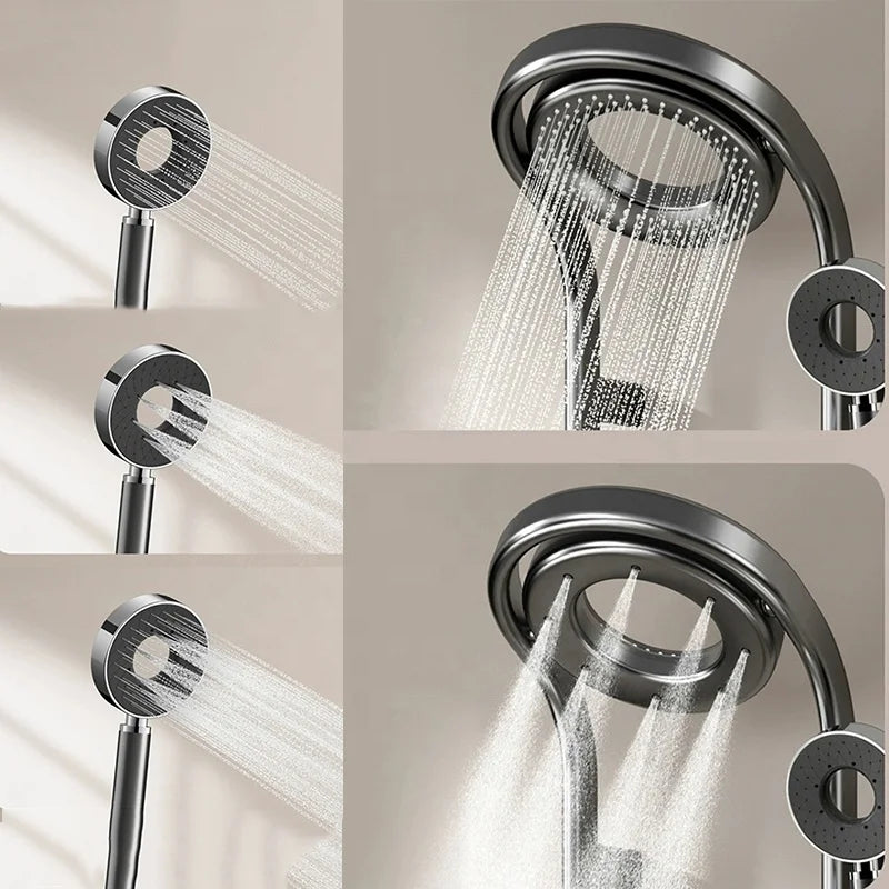 New Design Luxury Thermostatic Smart Rain Shower System with LED light, Digital Display and Swivel Shower Head