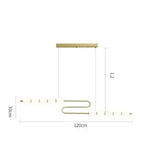Postmodern Chain-shaped Scandinavian Kitchen Island/ bar LED Lamp Hermann SPINGAR.COM