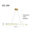 Postmodern Chain-shaped Scandinavian Kitchen Island/ bar LED Lamp Hermann SPINGAR.COM